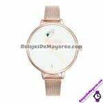 R1931-Reloj-rosado-flamingo-extensible-de-metal-delgado-mayoreo.jpg
