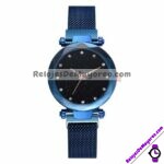 R2872-Reloj-Azul-Extensible-Mesh-Iman-Caratula-Negra-con-Destellos-a-la-Moda-Mayoreo-1.jpg