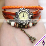 R3043-Reloj-pulsera-naranja-Extensible-piel-sintetica-vintage-dije-torre-a-la-moda-mayoreo.jpg