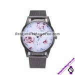 R3045-Reloj-gris-Extensible-mesh-flores-y-hojas-a-la-moda-mayoreo.jpg