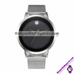 R3207-Reloj-plata-Extensible-metal-Caratula-negro-punto-plata-a-la-moda-mayoreo-1.jpg