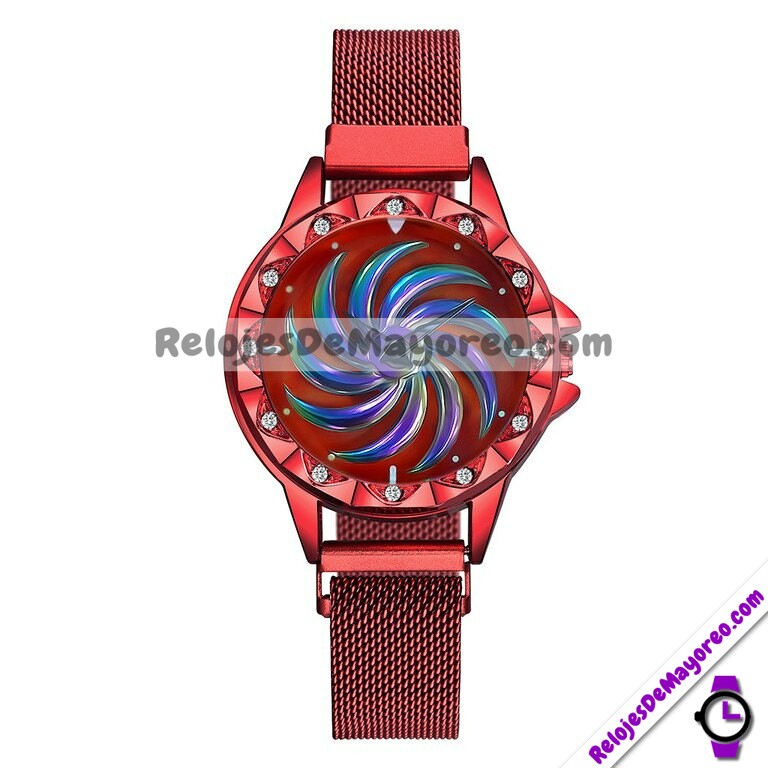 R3694-Reloj-Rojo-Extensible-Mesh-Iman-Caratula-Rehilete-tornasol-Giratorio-2.jpg