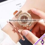 R3839-Reloj-Gold-Rose-Extensible-Metal-Mesh-Caratula-Cafe-Diamantes-Giratorios-2.jpg