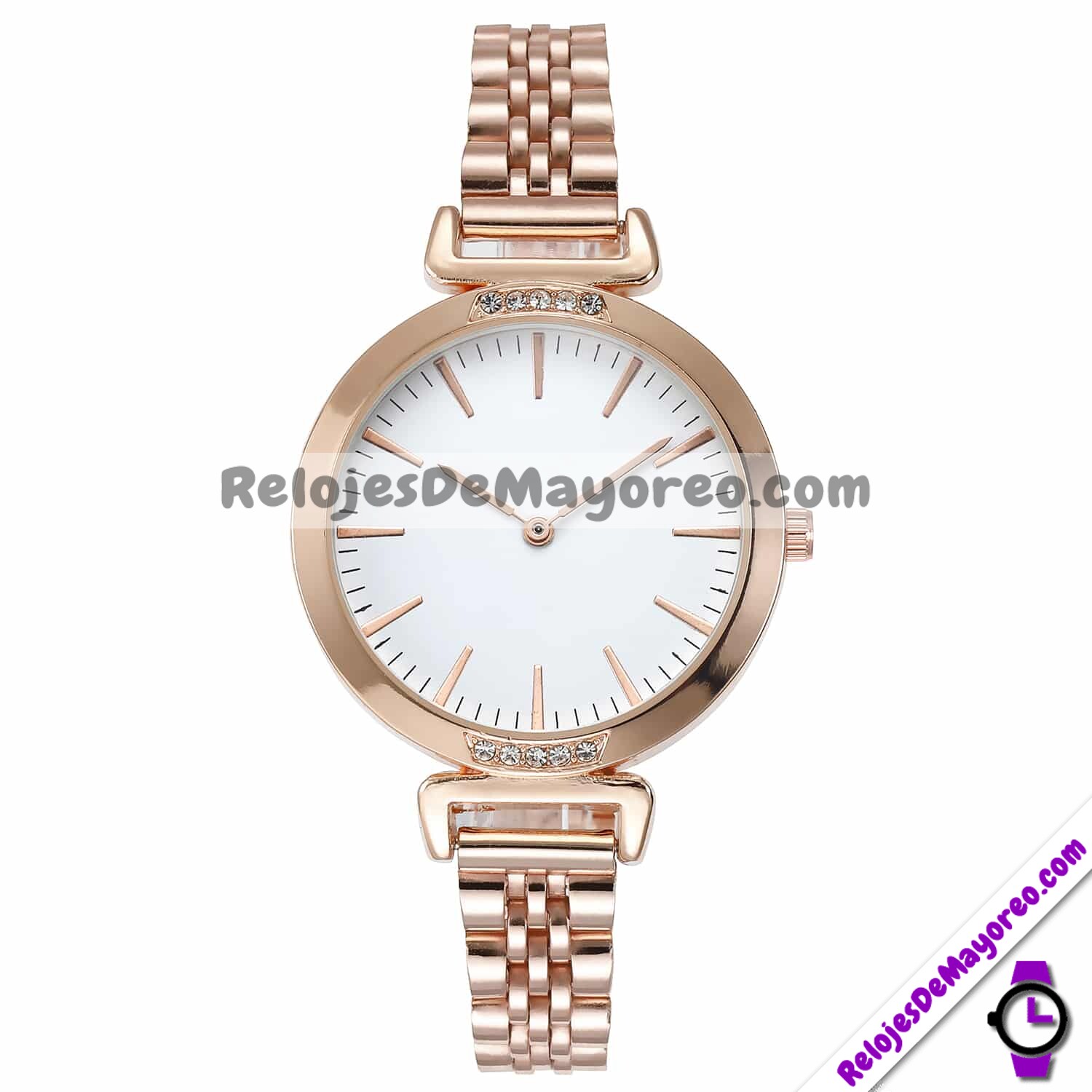 R3909-Reloj-Metal-Eslabones-Sin-Numeros-Diamantes-Gold-Rose-Blanco-reloj-de-moda-al-mayoreo.jpg