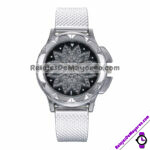 R4274 Reloj Plata Flor de Loto Sin Numeros Plastico reloj de moda al mayoreo