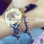 R4321 Reloj Dorado Elefante Tribal Sin Numeros Tejido reloj de moda al mayoreo