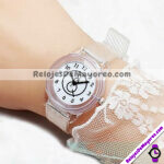 R4328 Reloj Doble Circulo Numeros Decimales Tipo Plastico reloj de moda al mayoreo