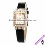 R4352 Reloj Numeros Romanos con Diamantes Piel Sintetica Delgado reloj de moda al mayoreo