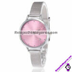 R4369 Reloj Fondo Rosa Con Estrella de Diamante Metal Delgado reloj de moda al mayoreo