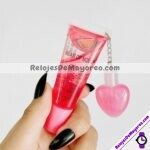 M5080 Lip Gloss con Llavero de Corazon Tutti Fruity Rosa cosmeticos por mayoreo (1)