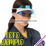 L4074 Lentes Visera Efecto Espejo Elastico Ajustable con Detalle Blanco Tornasol Sunglasses Proveedores directos de fabrica (1)