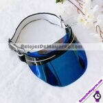 L4075 Lentes Visera Efecto Espejo Elastico Ajustable con Detalle Negro Azul Sunglasses Proveedores directos de fabrica (1)