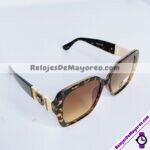 L4104 Lentes Cuadrado Animal Print Cafe Sunglasses Proveedores directos de fabrica (1)
