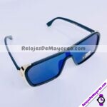 L4110 Lentes Cuadrado con Detalle Dorado Azul Sunglasses Proveedores directos de fabrica (1)