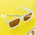 L4135 Lentes Armazon Blanco Detalle Dorado Cafe Sunglasses Proveedores directos de fabrica (1)