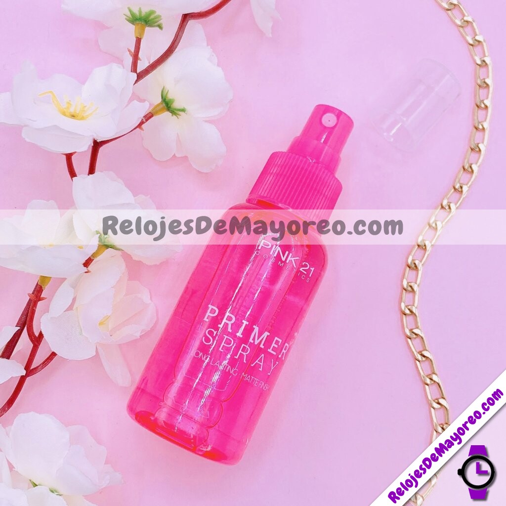 M5246 Primer Spray Long Lasting Matte Pink 21 cosmeticos por mayoreo (1)