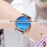 R4401 Reloj Con Numeros Fondo Azul Metal reloj de moda al mayoreo