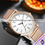 R4415 Reloj Reloj con Numeros Fondo Blanco Plastico reloj de moda al mayoreo