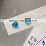 A3071 Aretes Diseño de Corazon Azul Acero inoxidable bisuteria fabricante mayorista (1)