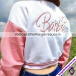 C1094 Chamarra Estampado Barbie Unitalla S-M Blanco-Rosa ropa de moda por fabricantes mayoristas (1)