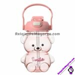 A3260 Termo Botella 1500 ml Osito Teddy Smile Con Sticker 3D Rosa Accesorios fabricante mayorista (1)