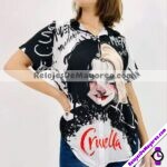 C1109 Blusa Estampado Cruella de Vil Multicolor ropa de moda por fabricantes mayoristas