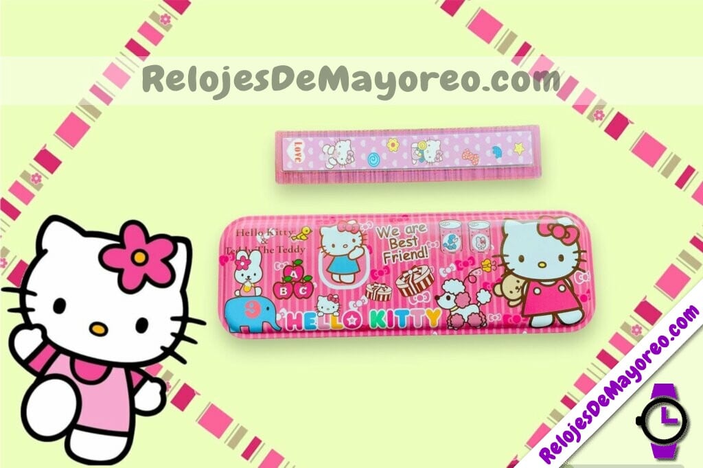 A3553 Set Escolar Juego De Papeleria Hello Kitty Rosa Accesorios De Mayoreo (2)