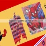 A3555 Set Escolar Juego De Papeleria Spider Man Rojo Accesorios De Mayoreo (1)