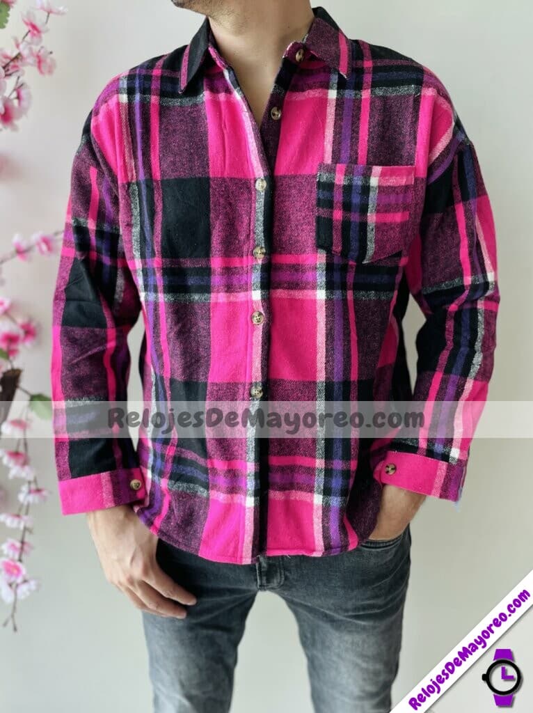 Rn00141 Camisa Rosa Afelpada Unisex Mayoreo Fabricante Proveedor Ropa Taller Maquilador (1)